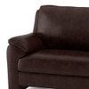 Farina 2 Seater Half Leather Sofa in Chocolate Colour