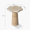 Daffodil Marble Side Table in Beige Colour