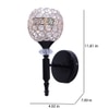 Eliante Modern Wall Lights Mild Steel & Glass Material Glossy Black & Clear Crystals Finish