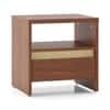 Kaarya Engineered Wood Bedside Table in Wheat Brown Walnut Finish