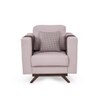Rubik 1 Seater Fabric Sofa in Smokey Taupe Colour