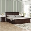 PRASHIV Sheesham Wood Queen Size Bed Box Storage Storage Walnut Finish (60 x 78 inches)