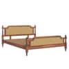 Malacca Solid Wood King Size Non Storage Bed In Honey Oak Finish 72x78 inch