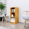 Hexa Engineered Wood Bookshelf Multipurpose Storage Rack in Giant Wood Colour