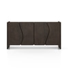 Koro Solid Wood Sideboard In Dark Chestnut Finish