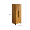Hexa Red Wooden 2 Door Wardrobe with Drawer and Hanging Space in Giant Wood Colour