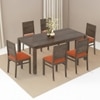 Atlas Solid Wood 6 Seater Dining Table with Atlas Dining chair Set