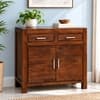 Elder Sheesham Wood Contemporary Console Table in Provisional Teak Finish
