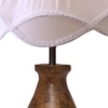 Devansh Off White Vintage Cotton Table Lamp With Wood Natural Base (10X12.5 Inches)-39
