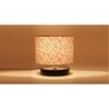 Donnie Multicolour Fabric Shade Table Lamp with Black Iron Base