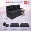 Usha Shriram Folding 3 Seater Double Foam Fold Out Sofa Cum Bedin Dark Grey Colour