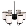 Devansh Dual Black Wallmounted Lamp With Cotton Off-White Shade