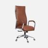 Ettorez  Global Hb Stylish Sleek Leatherette Office Chair In Tan Colour