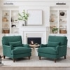 Dexter Boucle Fabric Lounge Chair in Green Colour