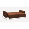 Cacef 3 Seater Pull Out Sofa cum Bed  in Brown Colour