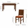 Globally Indian Celeste Solid Sheesham Wood 6 Seater Dining Table Set 6 Chairs Terracotta Orange