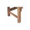 Columbus wood Set of 2 Dining Chairs in Anchor Grey Fabric Cushioning with TEAK FINISH