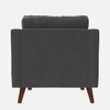 Reiti Velvet 1 Seater Sofa in Dark Grey Colour