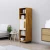Hexa Engineered Wood Bookshelf Multipurpose Storage Rack in Giant Wood and Frosty White Colour