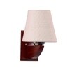 Devansh Solid Wood Electric Wall Light in White Colour with White Shade Count of 1 Light