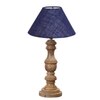 Devansh Blue Jute Table Lamp With Wood Natural Base (10X18 Inches)-37