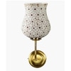 Devansh Metal Electric Wall Light in Gold Colour with Multicolor Shade Count of 1 Light