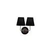 Arden Dual Off White Cotton Wall Mounted Lamp with Steel Base