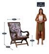 Jainy Solid Wood Lounge Chair in Provincial Teak Colour
