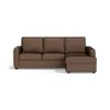 Apollo Compact Sofa (Colour : Mocha, Cushion : Hard, Back Type : Regular, Seating Capacity : Right Aligned 2 Seater + Right Aligned Chaise + Ottoman)