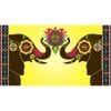 Majestic Tusker Solid Wood Bookshelf and Serving Tray In Multicolour