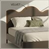 Solara Wave Luxe King Size Bed in velvet With Oak wood Frame & Hydraulic Storage