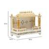 D'Dass White Sheesham and Mdf Wooden Temple For Pooja In Home and Office
