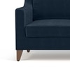 Abbey 1 Seater Fabric Sofa In Sea Port Blue Velvet Colour