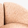 Zyra Fabric Revolving Lounge Chair in Brown Colour