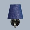 Devansh Metal Electric Wall Light in Antique Gold Colour with Blue Shade Count of 1 Light