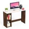 Mallium Engineered Wood Study Table In Brown Maple & White Finish