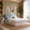 Samadhi Engineered Wood Queen  Size Bed With Hydraulic Storage (Melamine Finish, White Colour)