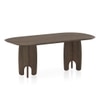 Brava Solid Wood 6 Seater Dining Table in Danish Walnut Finish