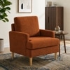 Oliver Boucle Fabric Lounge Chair in Orange Colour