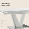 Caribu 4 To 6 Extendable Seater Dining Table With 4 Ingrid Leatherette  Chairs (Finish : White, Chair Colour : White)