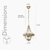 Costa Brass and Glass Pendant Light