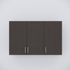 3 Doors Modular Wall Mounted Kitchen Cabinet With Adjustable Shelf In Chiyoda Wange Finish