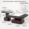 The Eclipse Contemporary Dual Tone MDF Coffee Table and Side Table Set