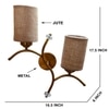 Devansh Metal Electric Wall Light in Gold Colour with Beige Shade Count of 2 Lights