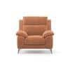 Emila 1 Seater Fabric Sofa In Amber Weave Colour