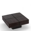 Montreal Sheesham Wood Coffee Table In Mahogany Finish