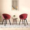 Poulain Fabric Accent Chair In Red Colour