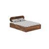 Woodwhiz Solid Wood Queen Bed With Drawer Storage In Provincial Teak Finish