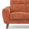 Ronan Right Aligned 3 Seater Sectional Fabric Sofa In Rust Colour