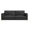 Novelle 3 Seater Click-Clack Sofa cum Bed  in Dark Grey Colour
